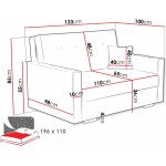 Καναπές Viva Sonic II διθέσιος-Leuko