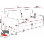 Καναπές - κρεβάτι Viva Sonic IV-Gkri