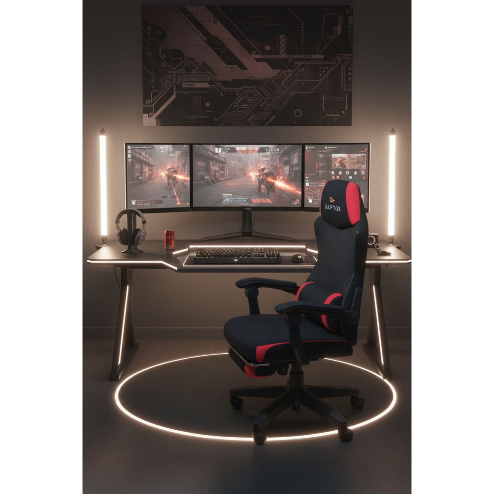 Καρέκλα Gaming Raptor Venom-Kokkino