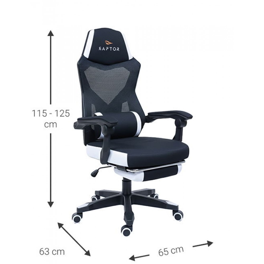Καρέκλα Gaming Raptor Venom-Leuko