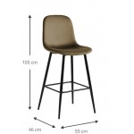 Σκαμπό μπαρ Farenor 55x46x105