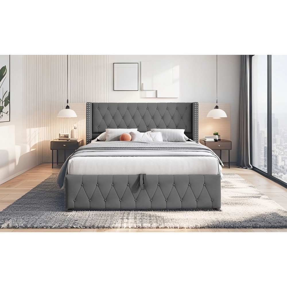 Επενδυμένο κρεβάτι Zenmor-Gkri