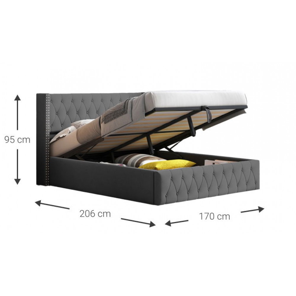 Επενδυμένο κρεβάτι Zenmor-Gkri