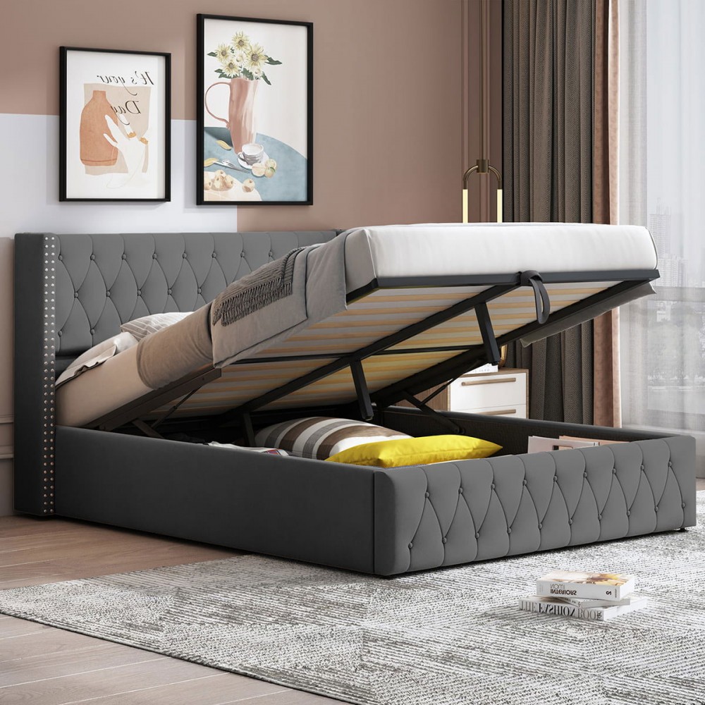 Επενδυμένο κρεβάτι Zenmor-Gkri