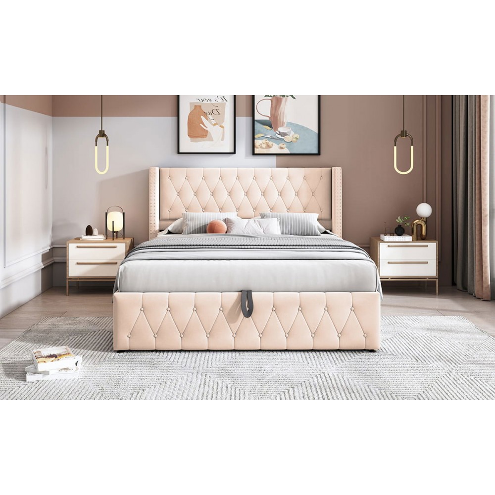 Επενδυμένο κρεβάτι Zenmor-Mpez