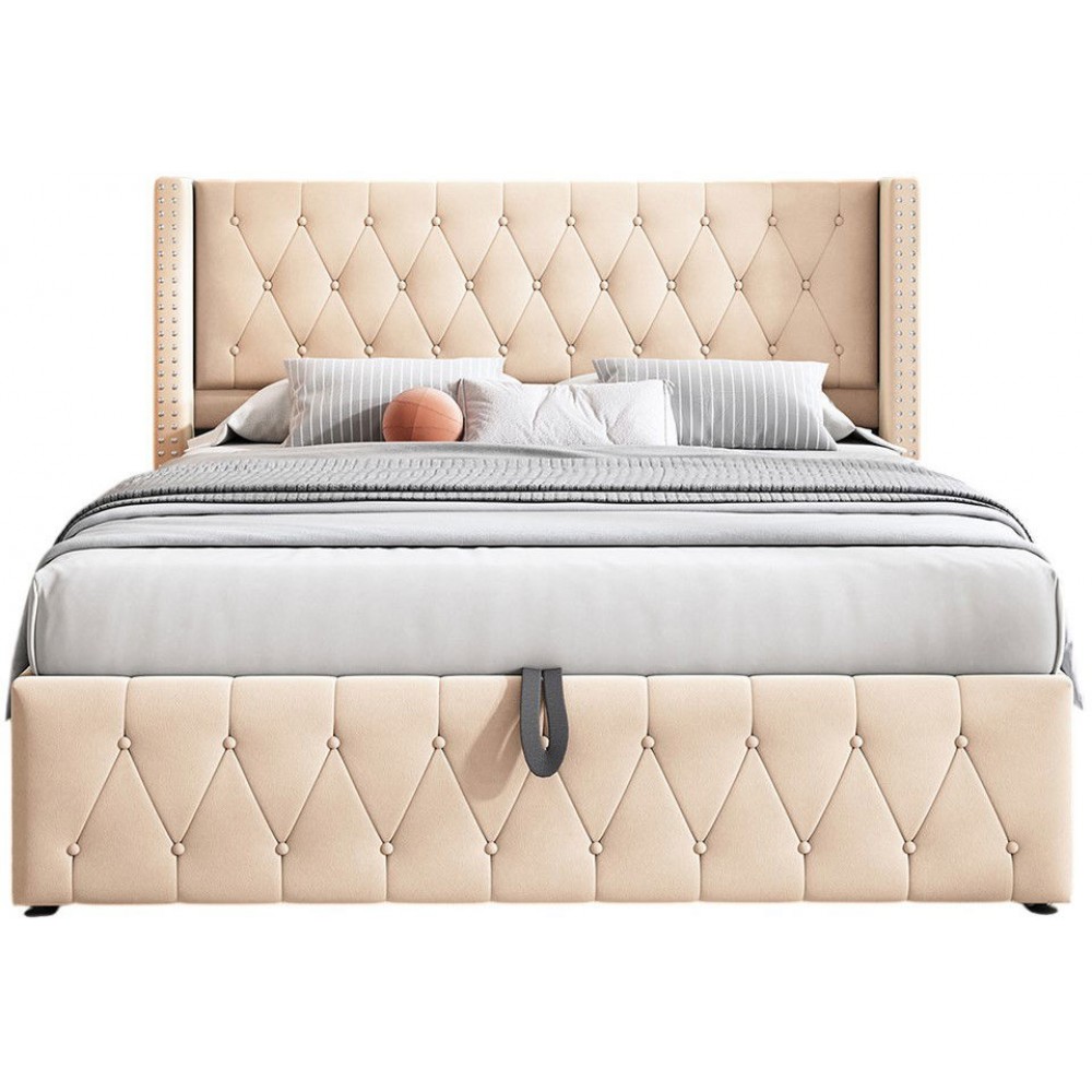 Επενδυμένο κρεβάτι Zenmor-Mpez