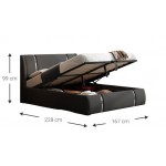 Επενδυμένο κρεβάτι Aelina