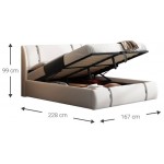 Επενδυμένο κρεβάτι Aelina-Leuko