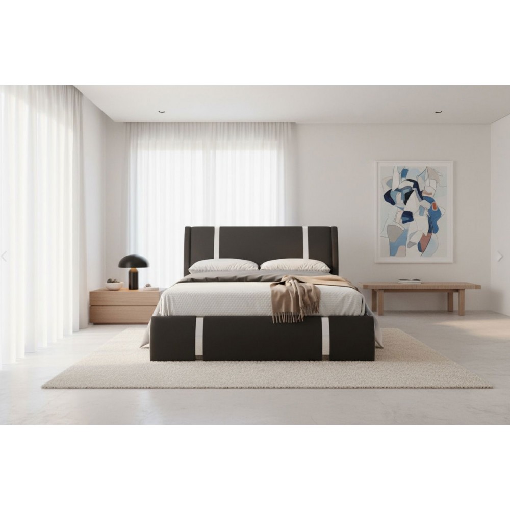 Επενδυμένο κρεβάτι Aelina-Mauro