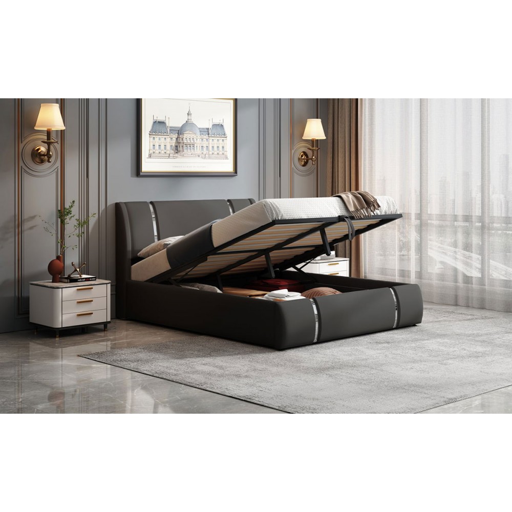 Επενδυμένο κρεβάτι Aelina-Mauro