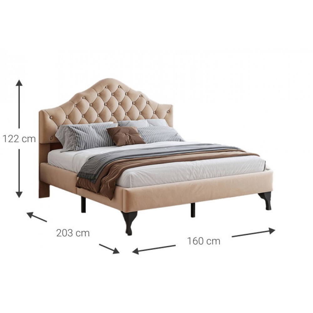 Επενδυμένο κρεβάτι Desora
