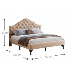 Επενδυμένο κρεβάτι Desora