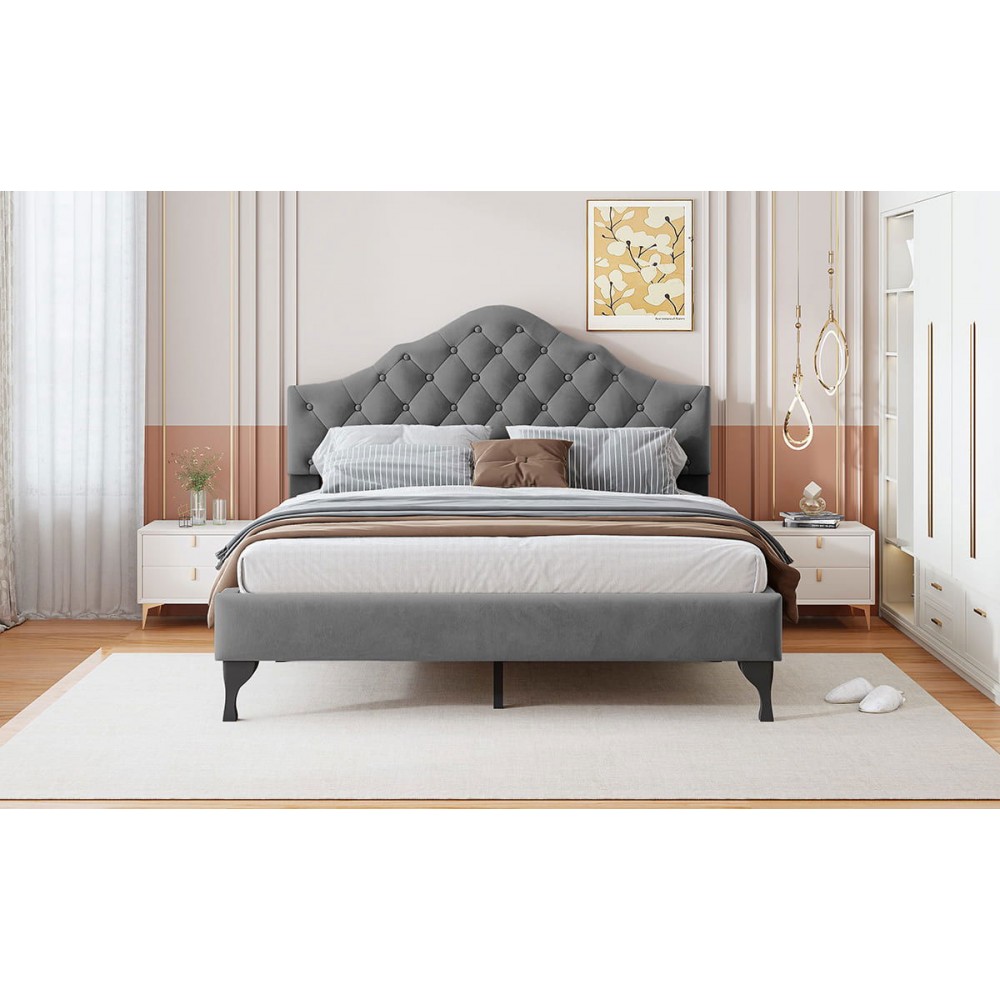 Επενδυμένο κρεβάτι Desora-Gkri