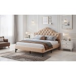 Επενδυμένο κρεβάτι Desora-Mpez