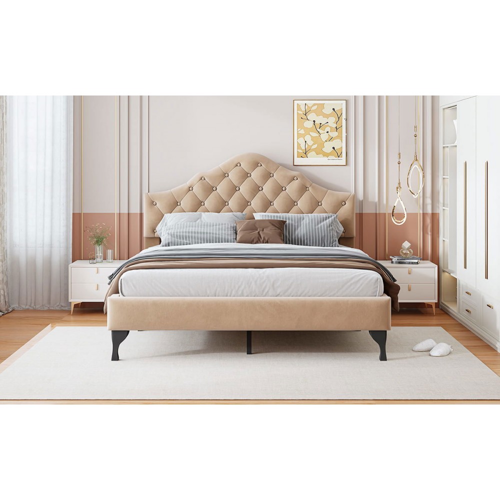 Επενδυμένο κρεβάτι Desora-Mpez