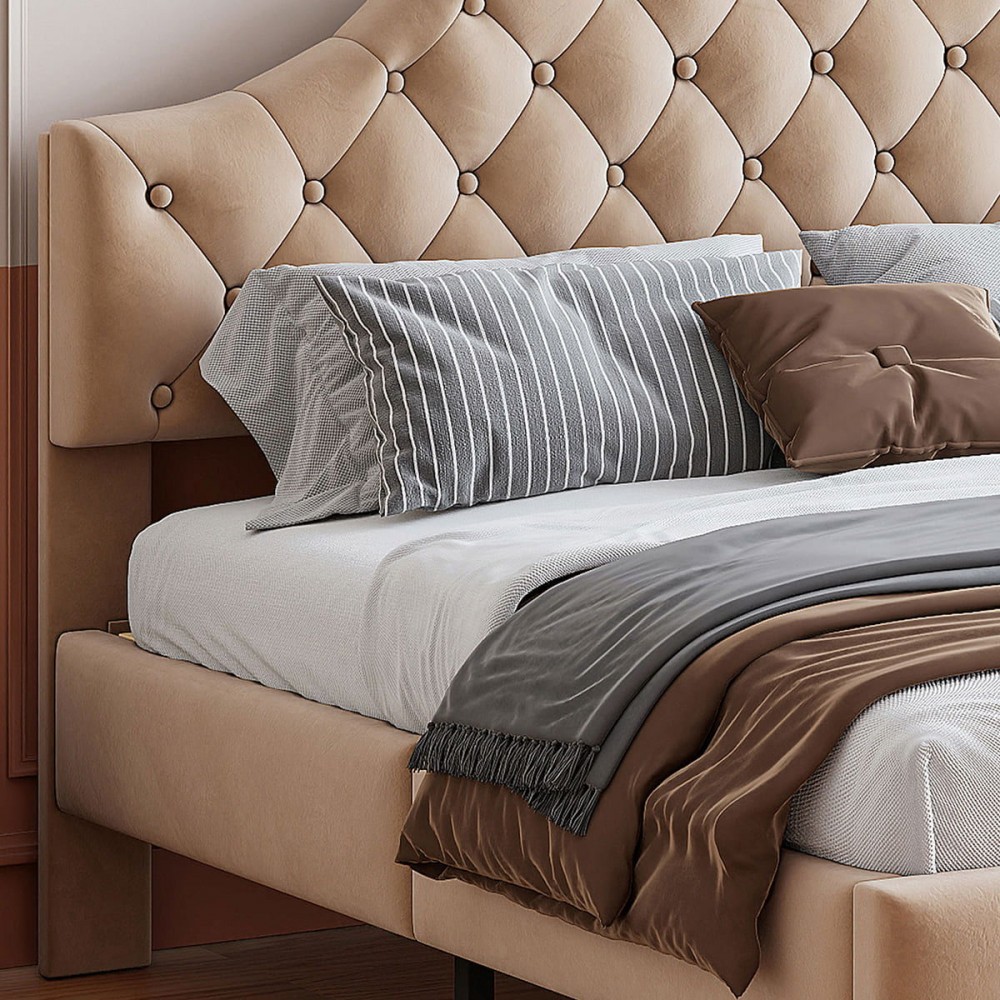 Επενδυμένο κρεβάτι Desora-Mpez