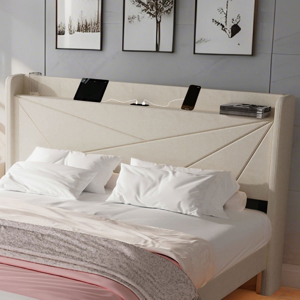 Επενδυμένο κρεβάτι Ambrey-Mpez