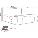 Επενδυμένο κρεβάτι Kevson-Prasino-160 x 200