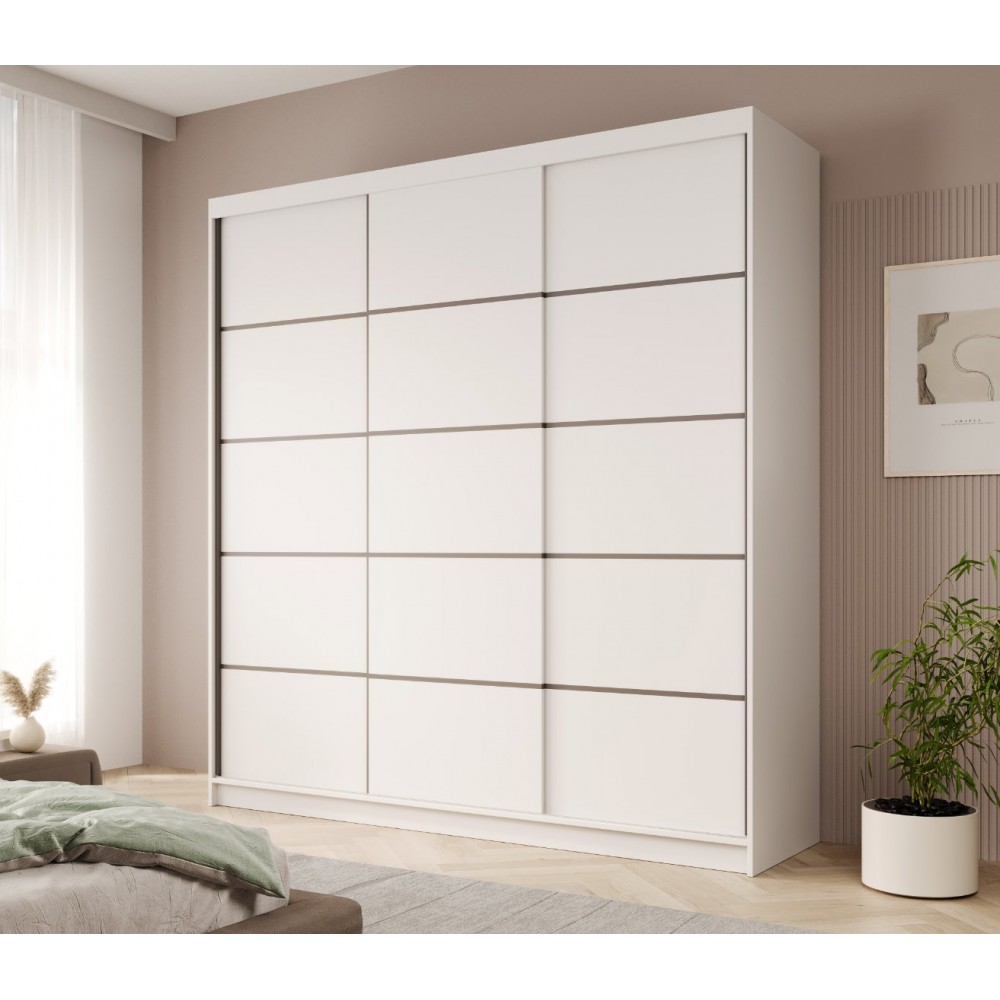 Ντουλάπα Hansa 200 συρόμενη-Leuko 200x58x215