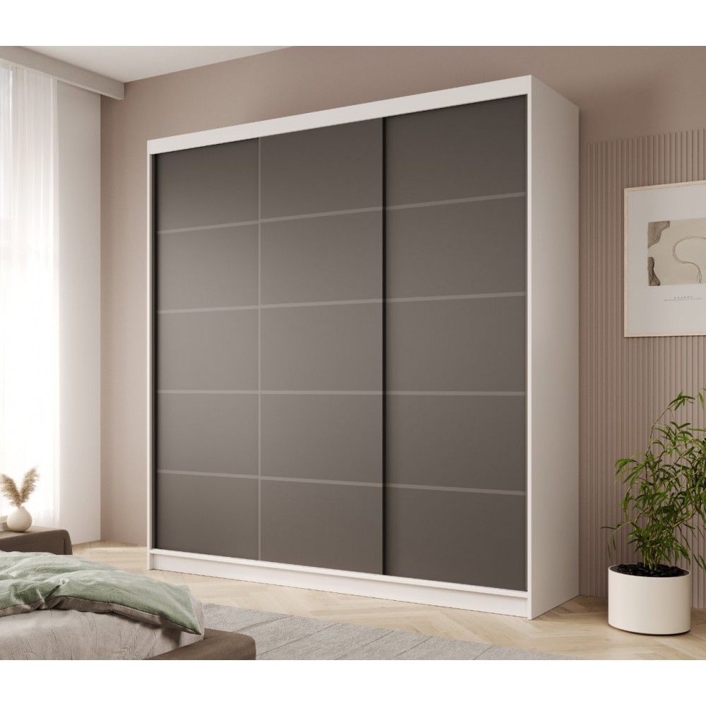 Ντουλάπα Hansa 200 συρόμενη-Leuko-Mauro 200x58x215