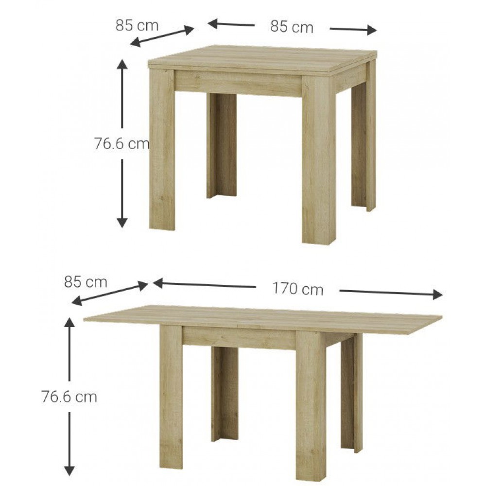 Τραπέζι Mily επεκτεινόμενο-Φυσικό