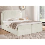 Επενδυμένο κρεβάτι Bonito-Ekrou-160 x 200