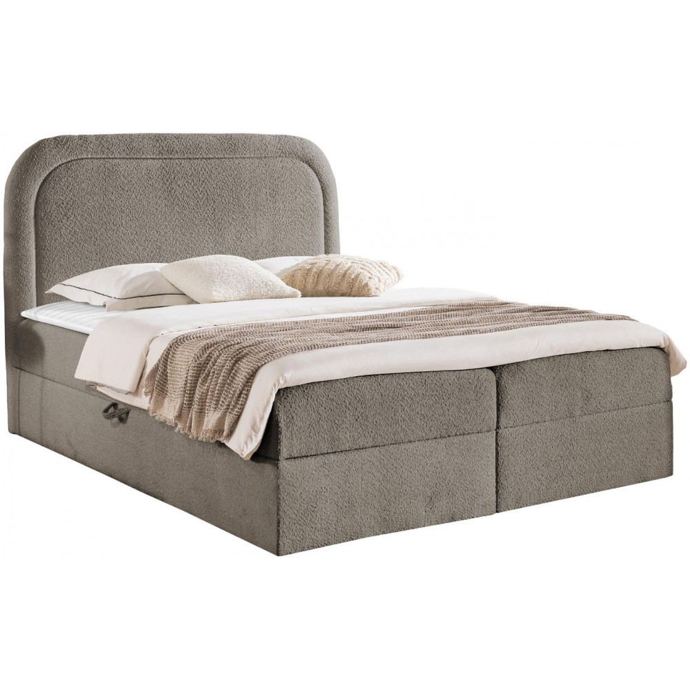 Επενδυμένο κρεβάτι Bonito-Silver Gray-160 x 200