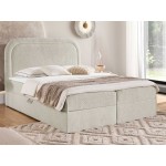 Επενδυμένο κρεβάτι Bonito-Beige-120 x 200