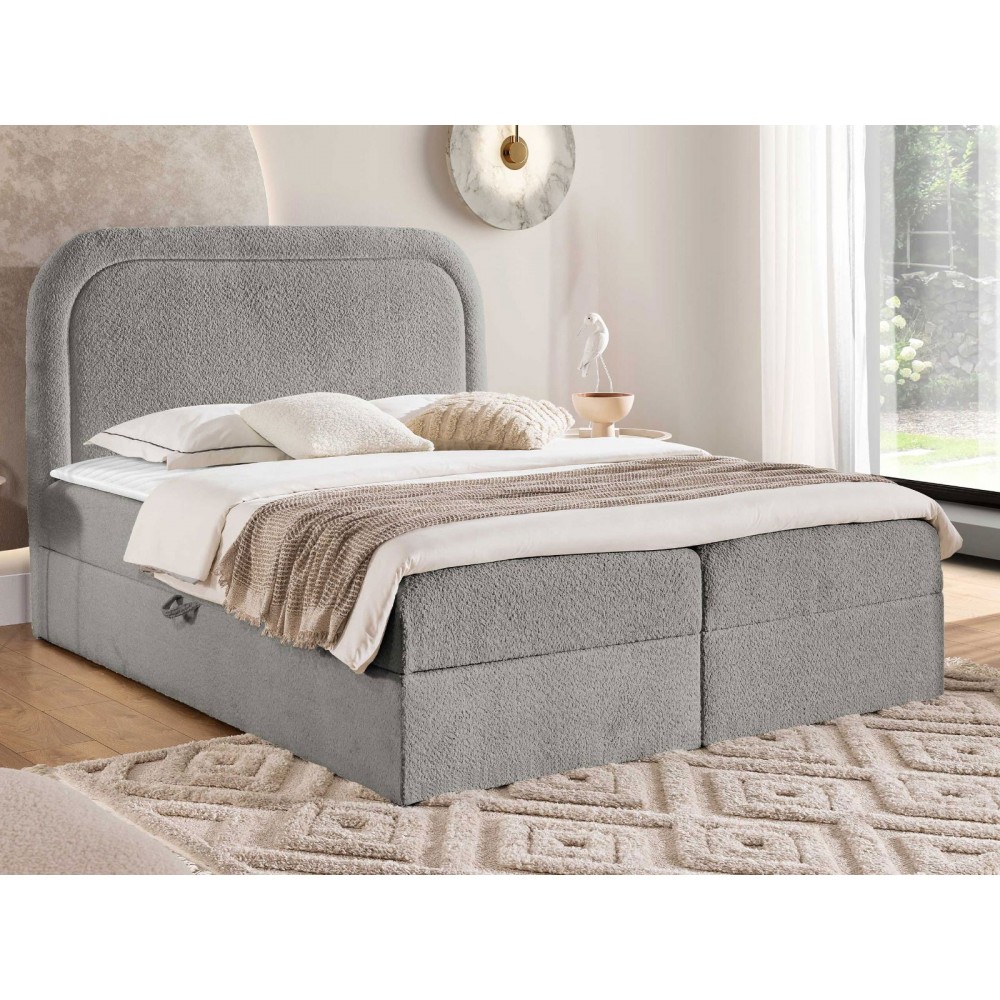 Επενδυμένο κρεβάτι Bonito-Gkri-200 x 200