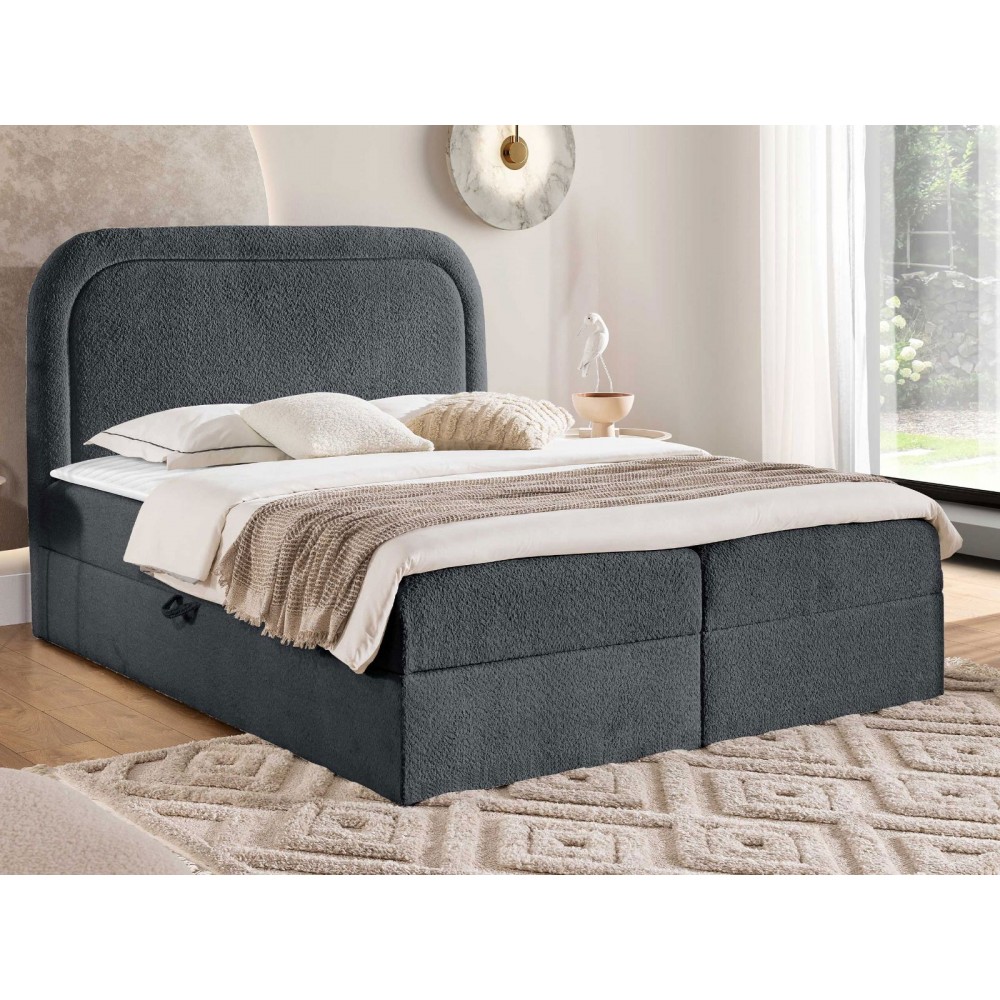 Επενδυμένο κρεβάτι Bonito-Anthraki-140 x 200