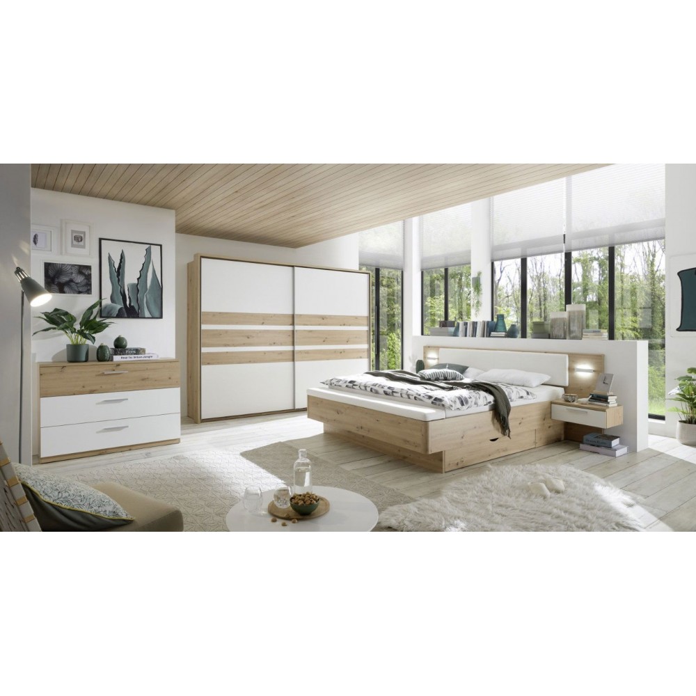 Σετ 2 συρτάρια κρεβατιού Enta