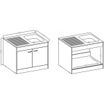 Επιδαπέδιο ντουλάπι με νεροχύτη Siba 100