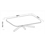 Τραπέζι Harald-Kafe Skouro-185 x 90