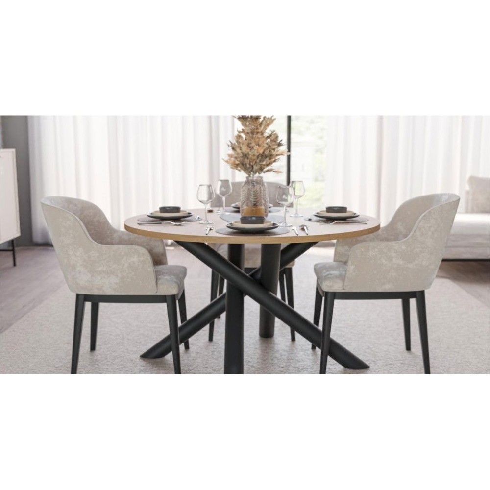 Τραπέζι Harald-Sonoma-Διάμετρος: 110 εκ.