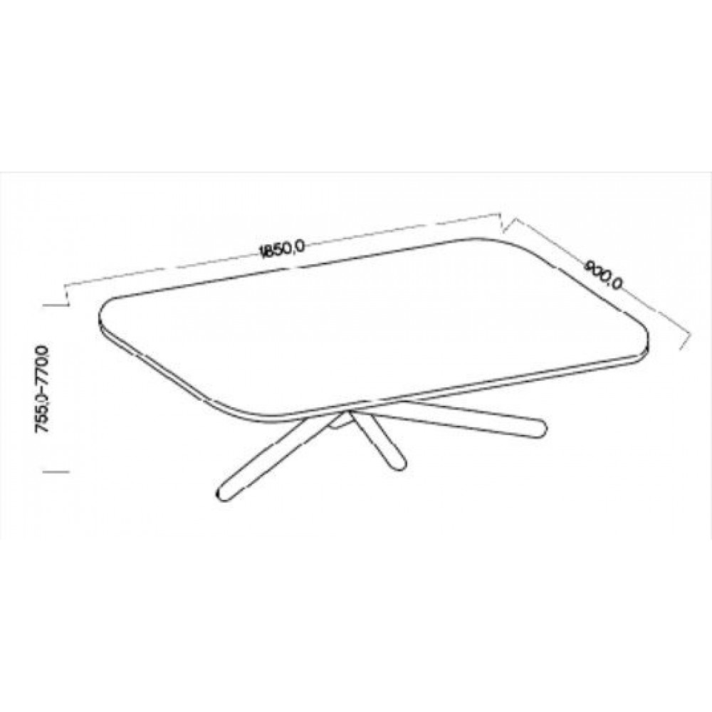 Τραπέζι Harald-Sonoma-185 x 90