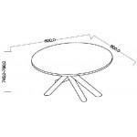 Τραπέζι Harald-Artisan-Διάμετρος: 110 εκ.