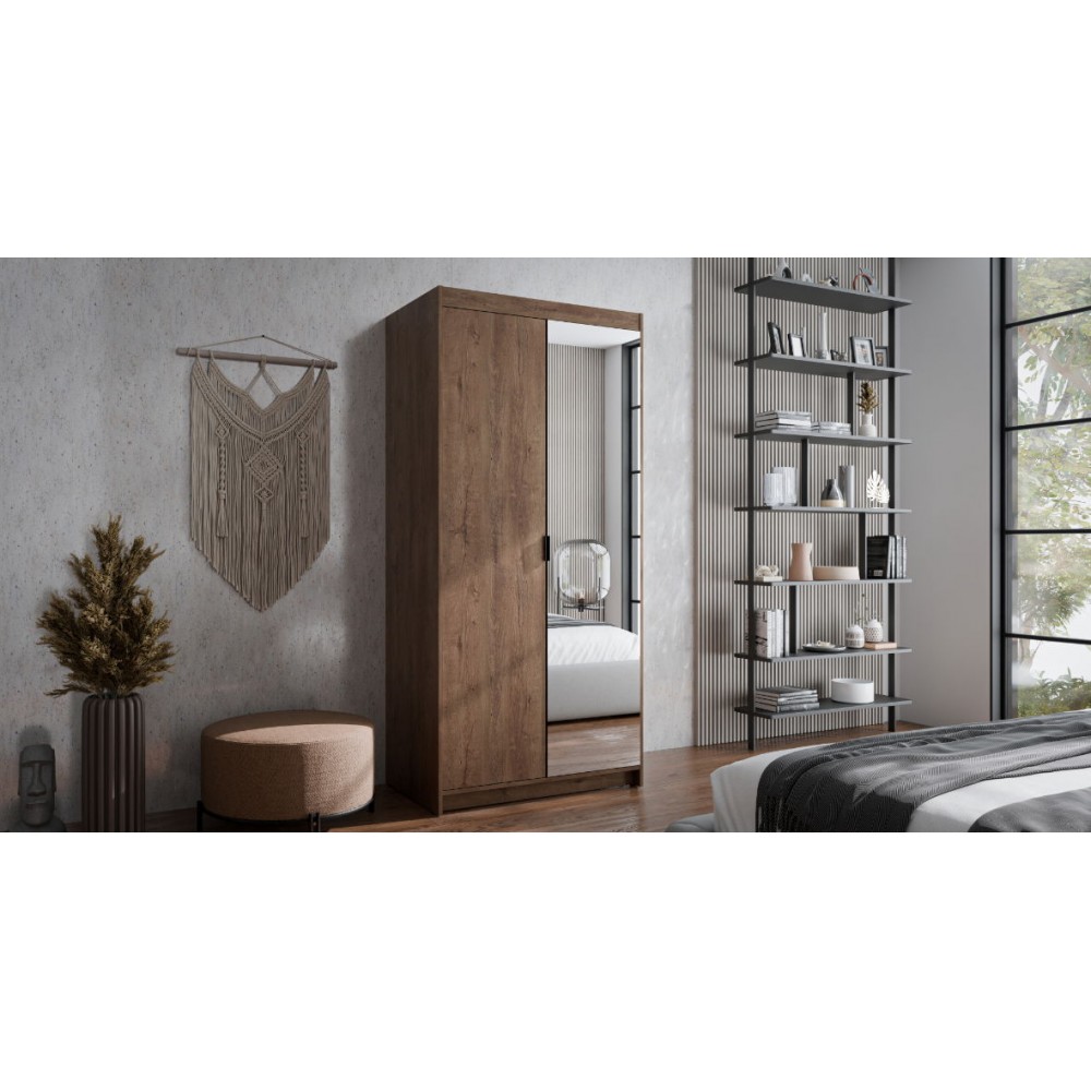 Ντουλάπα Ester 2D1L δίφυλλη-Kafe