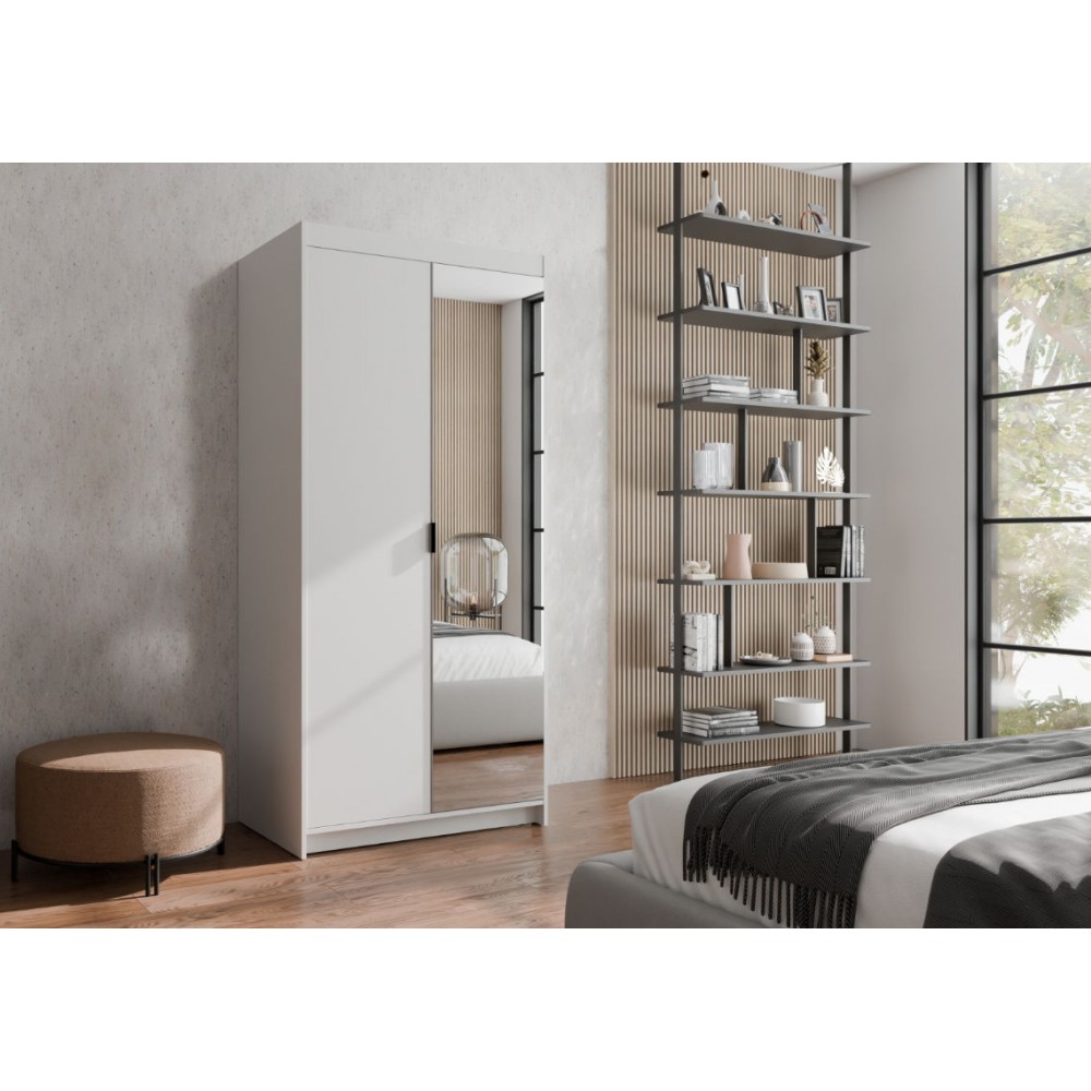 Ντουλάπα Ester 2D1L δίφυλλη-Leuko