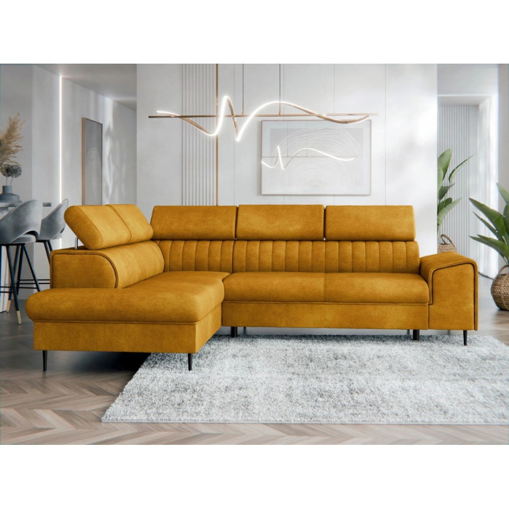 Γωνιακός καναπές Kadurin-Moustardi-Αριστερή