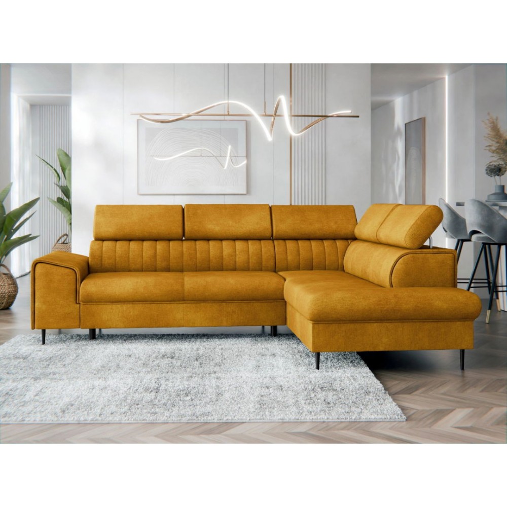 Γωνιακός καναπές Kadurin-Moustardi-Δεξιά