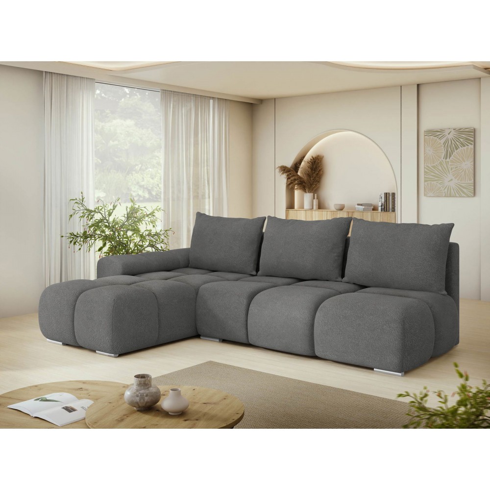 Γωνιακός καναπές Bestii-Gkri Skouro-Αριστερή