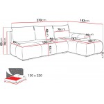 Γωνιακός καναπές Bestii-Anthraki-Αριστερή