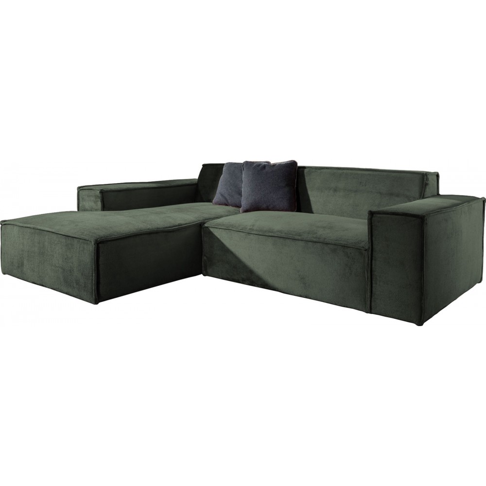 Γωνιακός καναπές Fubu-Prasino Skouro-Αριστερή