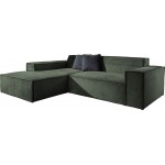 Γωνιακός καναπές Fubu-Prasino Skouro-Αριστερή