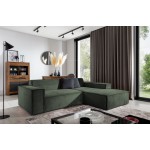 Γωνιακός καναπές Fubu-Prasino Skouro-Δεξιά 250x188x55