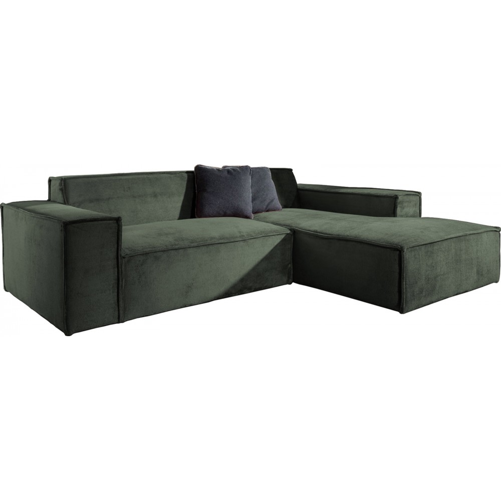 Γωνιακός καναπές Fubu-Prasino Skouro-Δεξιά 250x188x55