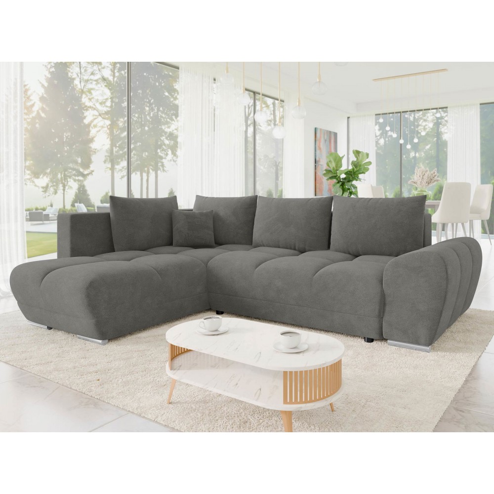 Γωνιακός καναπές Forrest-Gkri Skouro-Αριστερή