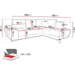 Γωνιακός καναπές Forrest-Gkri Skouro-Δεξιά