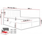 Επενδυμένο κρεβάτι Everest-Mpez-140 x 200