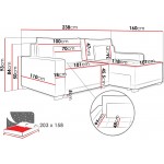 Γωνιακός καναπές Zeus M-Gkri Anoixto